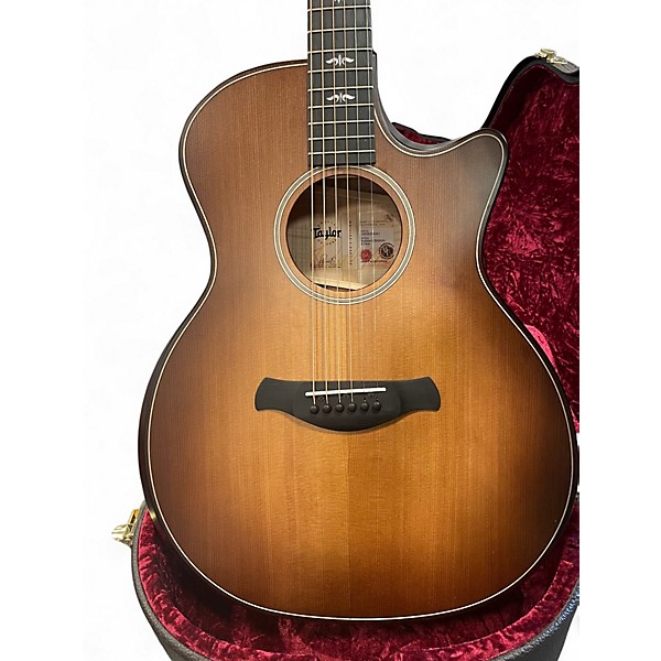 Used 2024 Taylor 614CE BUILDER'S EDITION Wild Honey Burst Acoustic Guitar