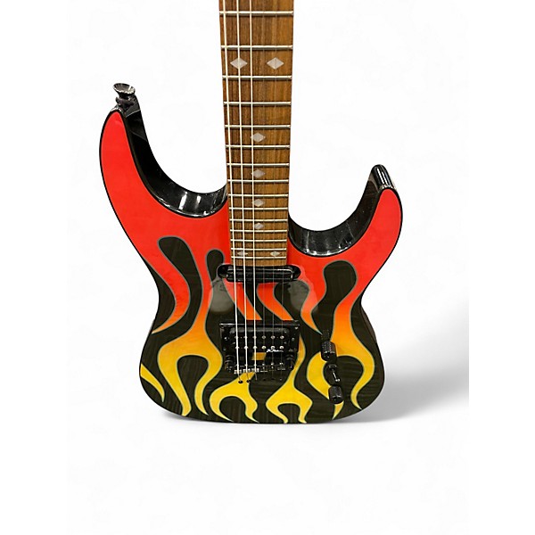 Used B.C. Rich A.S.M. Body Art Collection "Torchy" Black Solid Body Electric Guitar