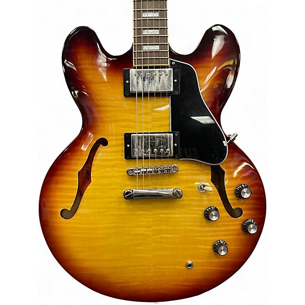 Used Epiphone ES-335 Figured Raspberry Tea Burst Hollow Body Electric Guitar
