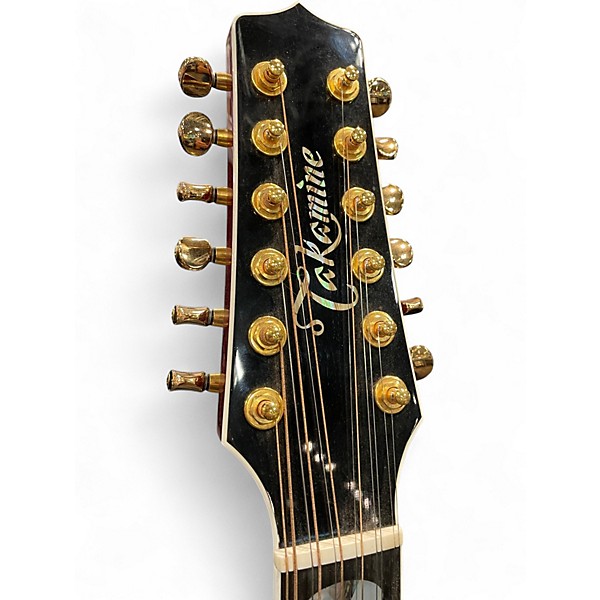 Used Takamine TSP158 Crimson Red Burst 12 String Acoustic Electric Guitar