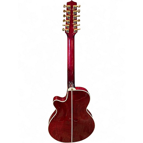 Used Takamine TSP158 Crimson Red Burst 12 String Acoustic Electric Guitar