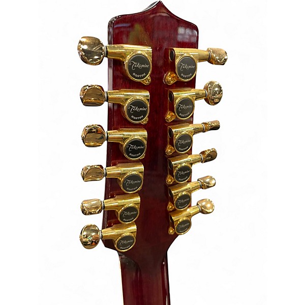 Used Takamine TSP158 Crimson Red Burst 12 String Acoustic Electric Guitar