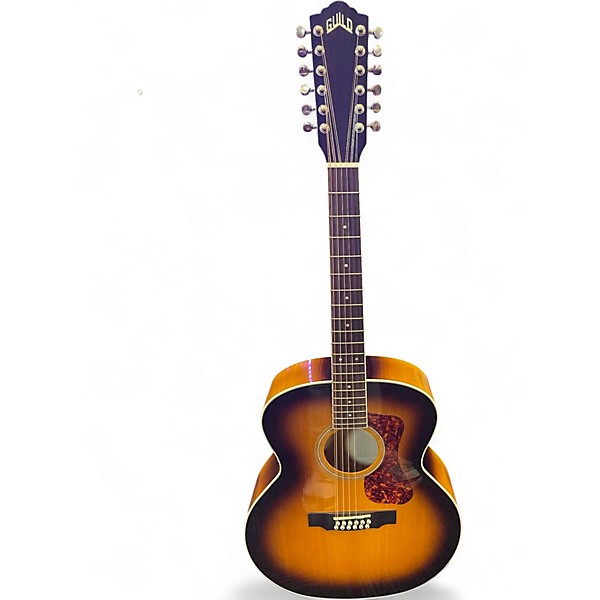 Used Guild F-2512E DELUXE 2 Tone Sunburst Acoustic Guitar