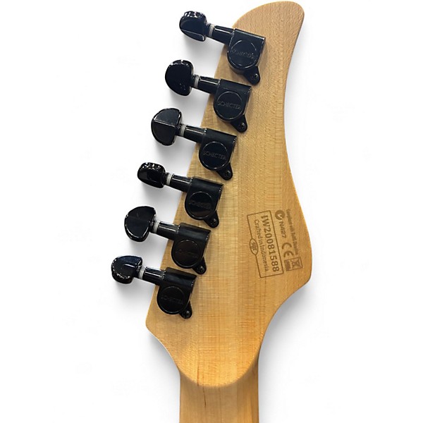 Used 2020 Schecter Guitar Research C-6 Pro Dark Poplar Burl Solid Body Electric Guitar