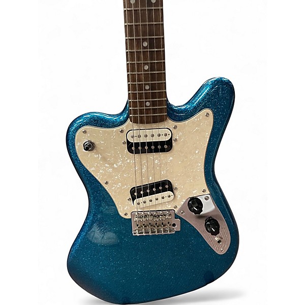 Used Squier Paranormal Series Super-Sonic blue sparkle Solid Body Electric Guitar