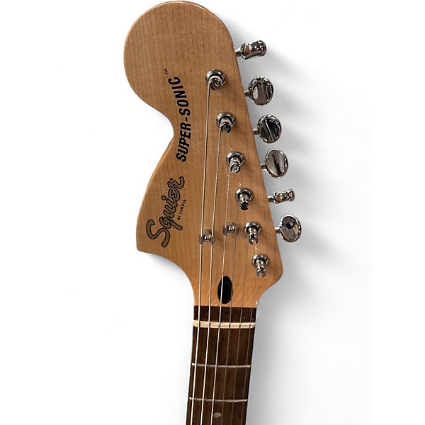 Used Squier Paranormal Series Super-Sonic blue sparkle Solid Body Electric Guitar