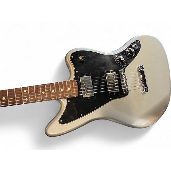 Used Fender Blacktop Jaguar Silver Solid Body Electric Guitar