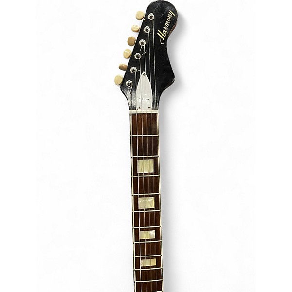 Vintage 1960s Harmony H19 Silhouette RED SUNBURST Solid Body Electric Guitar