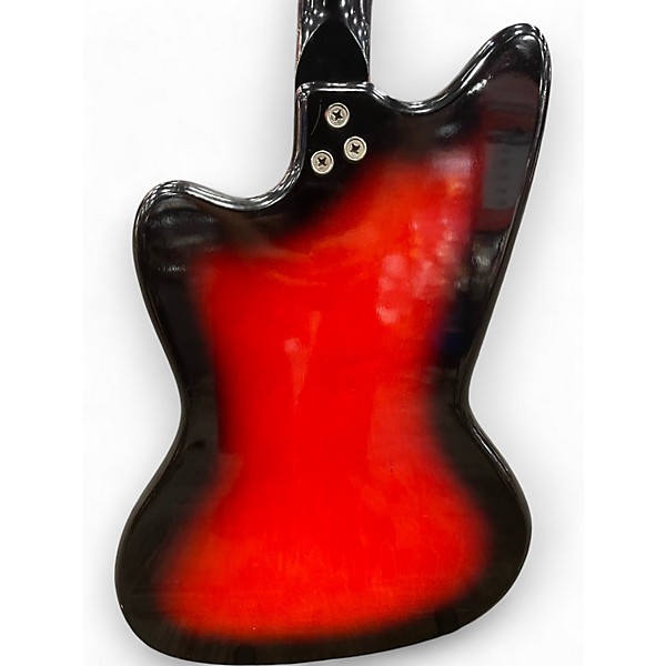 Vintage 1960s Harmony H19 Silhouette RED SUNBURST Solid Body Electric Guitar