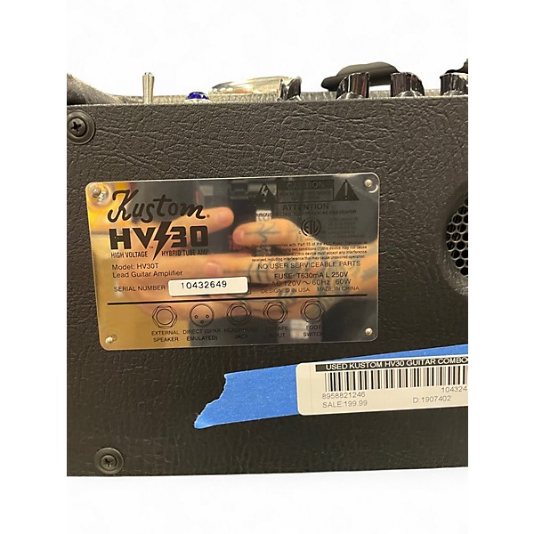 Used Kustom HV30 Guitar Combo Amp