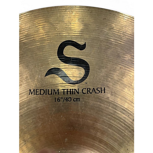 Used Zildjian 16in S Family Medium Thin Crash Cymbal