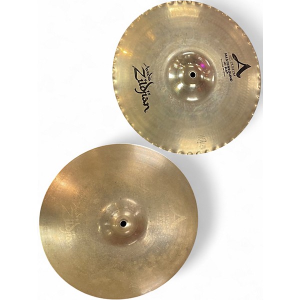 Used Zildjian 14in A Custom Mastersound Hi Hat Pair Cymbal