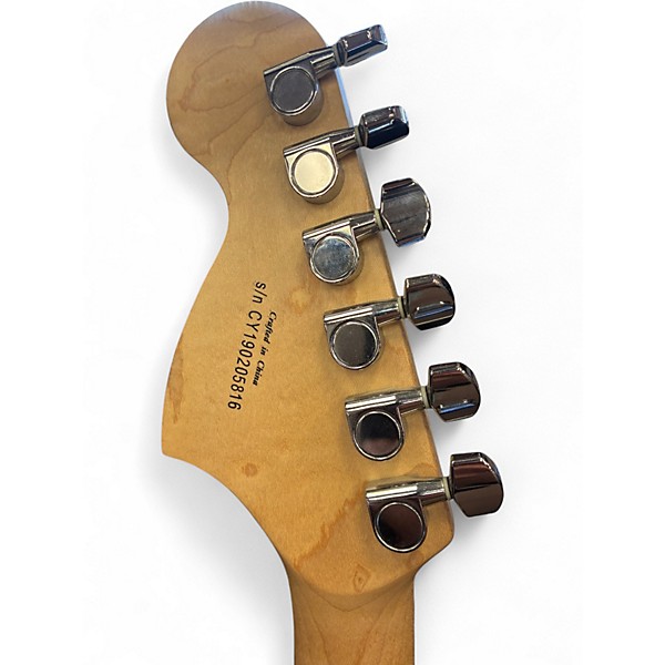 Used Squier STRATOCASTER Black Solid Body Electric Guitar