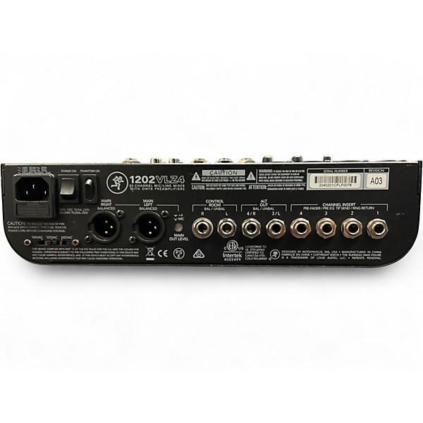 Used Mackie 1202VLZ4 Unpowered Mixer