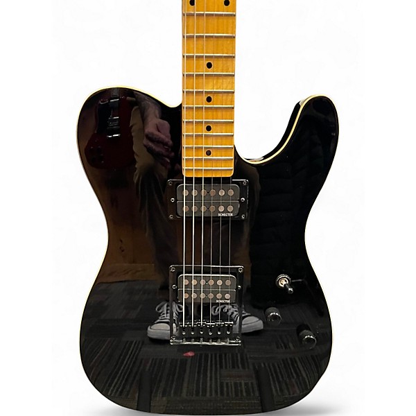 Used Schecter Guitar Research Diamond Series PT Black Solid Body Electric Guitar