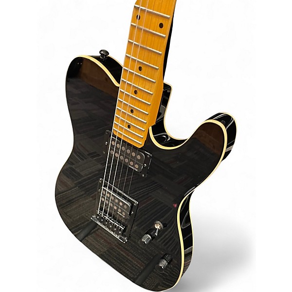 Used Schecter Guitar Research Diamond Series PT Black Solid Body Electric Guitar