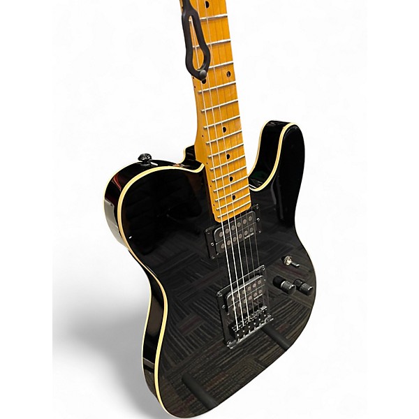 Used Schecter Guitar Research Diamond Series PT Black Solid Body Electric Guitar