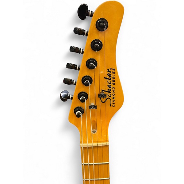 Used Schecter Guitar Research Diamond Series PT Black Solid Body Electric Guitar