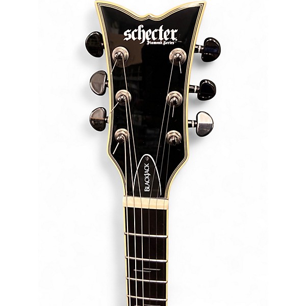Used Schecter Guitar Research Tempest Blackjack Gloss Black Solid Body Electric Guitar