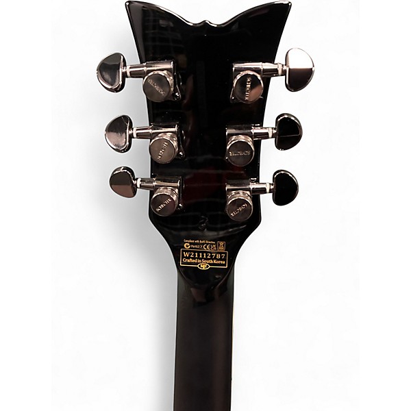 Used Schecter Guitar Research Tempest Blackjack Gloss Black Solid Body Electric Guitar