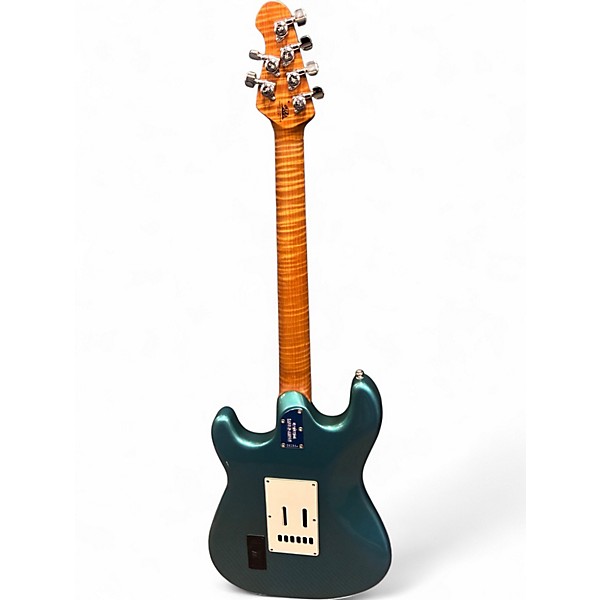 Used Ernie Ball Music Man Cutlass RS HSS Turquoise Blue Solid Body Electric Guitar