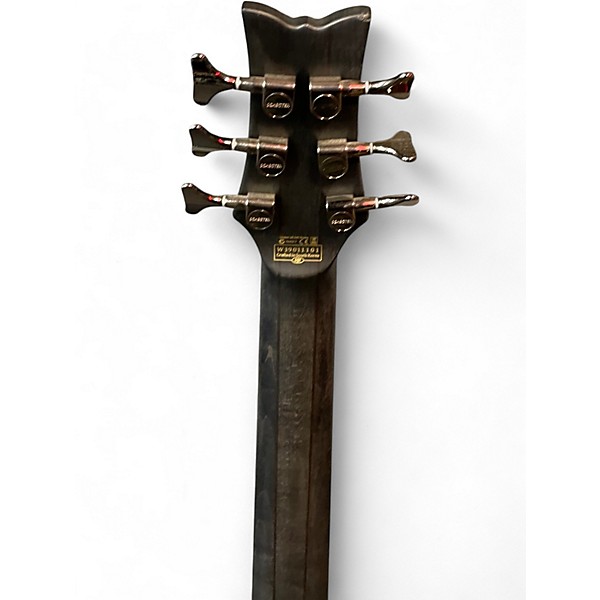 Used Schecter Guitar Research Stilleto Studio-6 Black Electric Bass Guitar