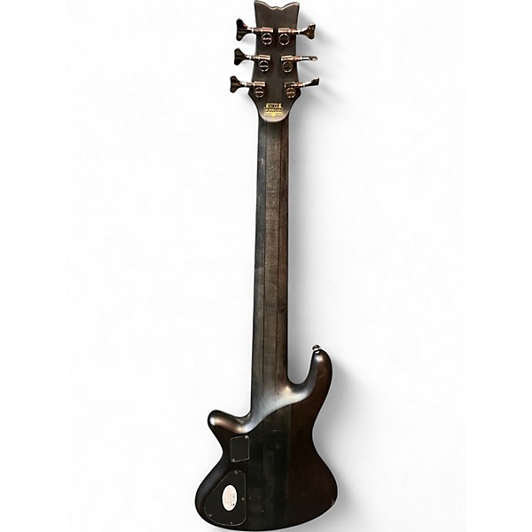 Used Schecter Guitar Research Stilleto Studio-6 Black Electric Bass Guitar