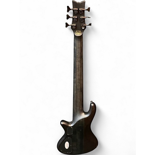 Used Schecter Guitar Research Stilleto Studio-6 Black Electric Bass Guitar