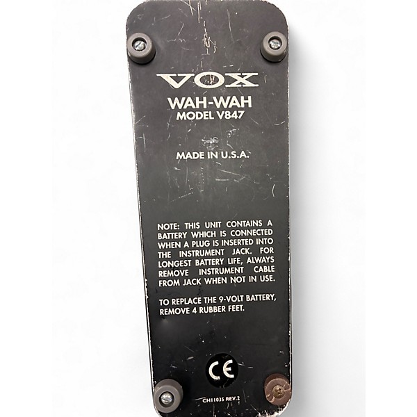 Used VOX V847 Reissue Wah Effect Pedal