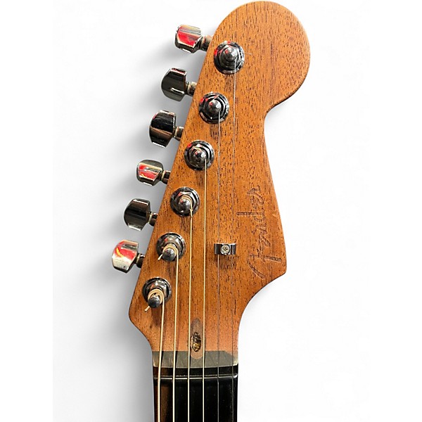 Used Fender American Acoustasonic Jazzmaster Black Pasily Acoustic Electric Guitar