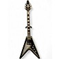 Used Epiphone Brent Hinds Flying V Custom Black and Silver Solid Body Electric Guitar thumbnail