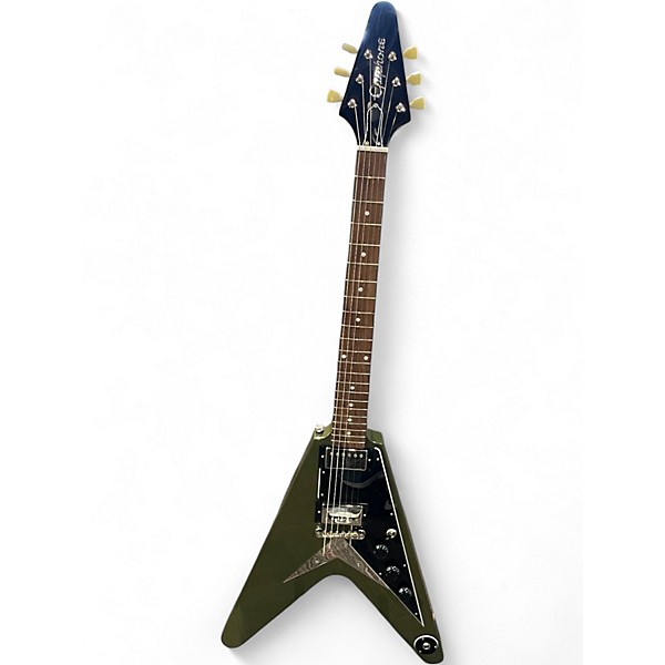 Used 2024 Epiphone 1958 FLYING V OLIVE DRAB Solid Body Electric Guitar