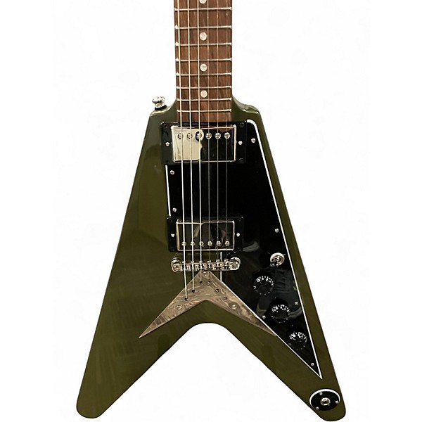 Used 2024 Epiphone 1958 FLYING V OLIVE DRAB Solid Body Electric Guitar