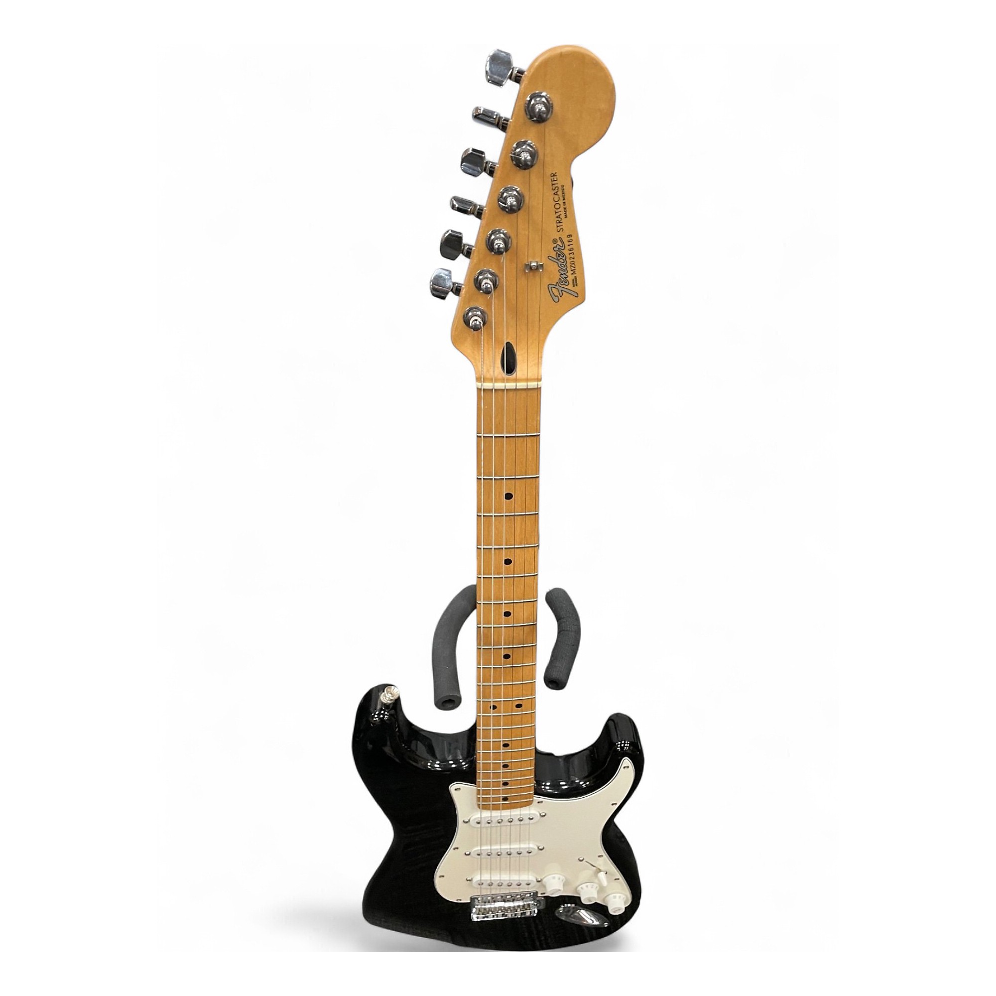 Used Fender Player Stratocaster Black Solid Body Electric Guitar