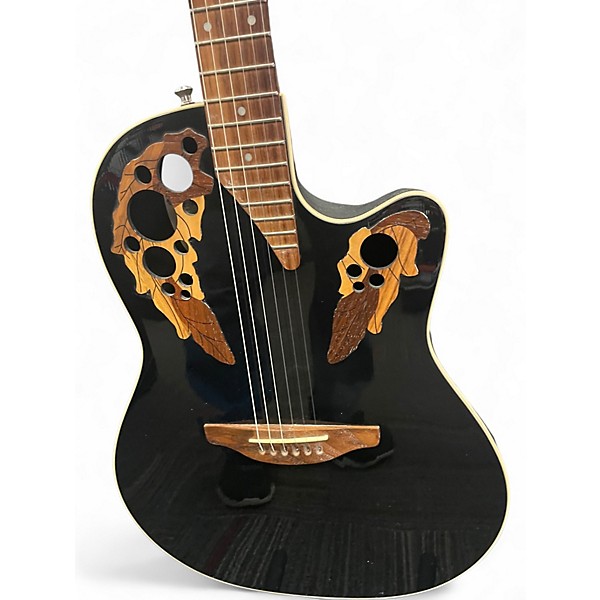 Used Ovatiomn G868 Black Onyx Acoustic Electric Guitar