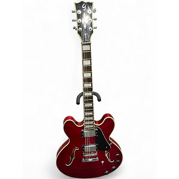 Used Giannini GSH-350 Candy Apple Red Metallic Hollow Body Electric Guitar