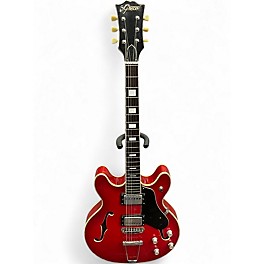 Vintage 1970s Greco hollow body Crimson Red Trans Hollow Body Electric Guitar