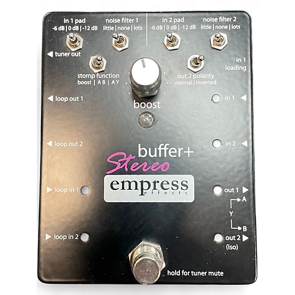 Used Empress Effects Buffer+ Analog I/O Interface with Switchable Boost Guitar Pedal