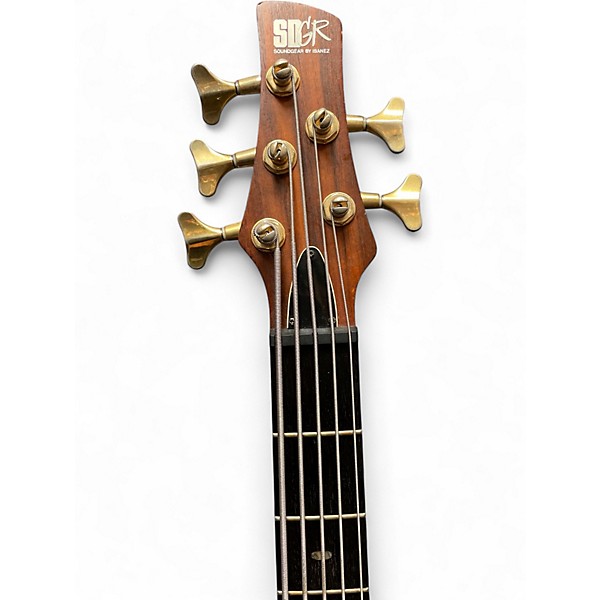 Used Ibanez SR755 5 String Natural Electric Bass Guitar