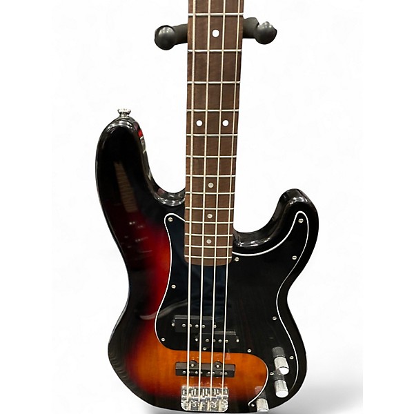 Used Squier PJ Bass Sunburst Electric Bass Guitar
