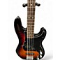 Used Squier PJ Bass Sunburst Electric Bass Guitar