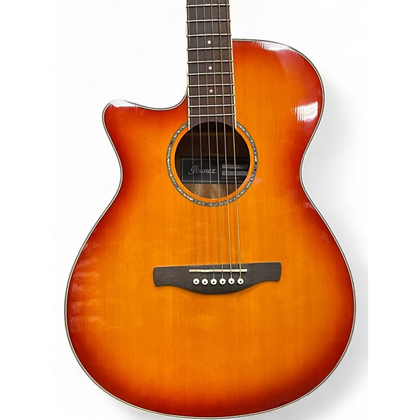 Used Ibanez AEG18 Left Handed 2 Color Sunburst Acoustic Electric Guitar
