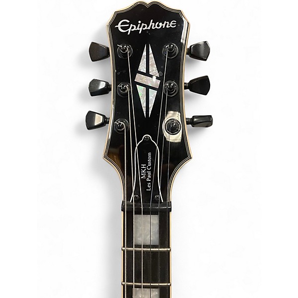 Used Epiphone MKH LES PAUL CUSTOM Ebony Solid Body Electric Guitar
