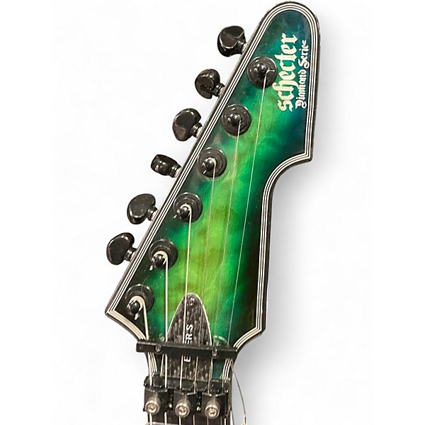 Used Schecter Guitar Research E1 FR-S Green Solid Body Electric Guitar