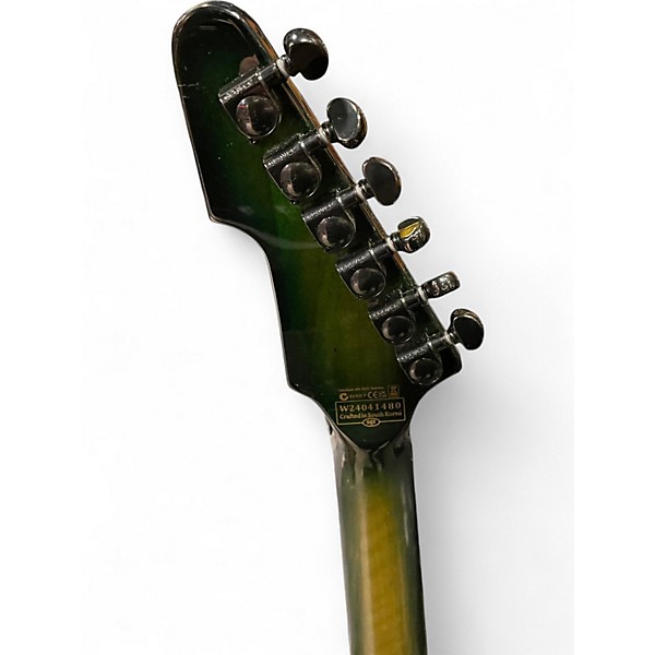 Used Schecter Guitar Research E1 FR-S Green Solid Body Electric Guitar