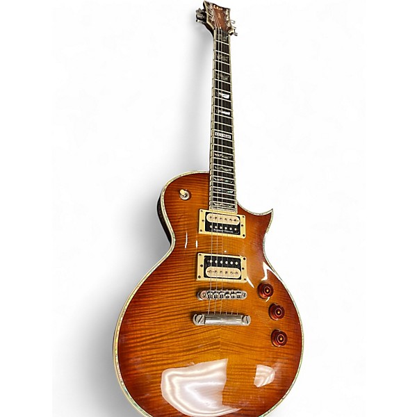 Used ESP LTD DELUXE Brown Sunburst Solid Body Electric Guitar
