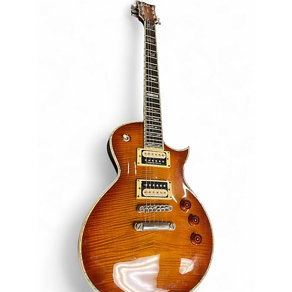 Used ESP LTD DELUXE Brown Sunburst Solid Body Electric Guitar