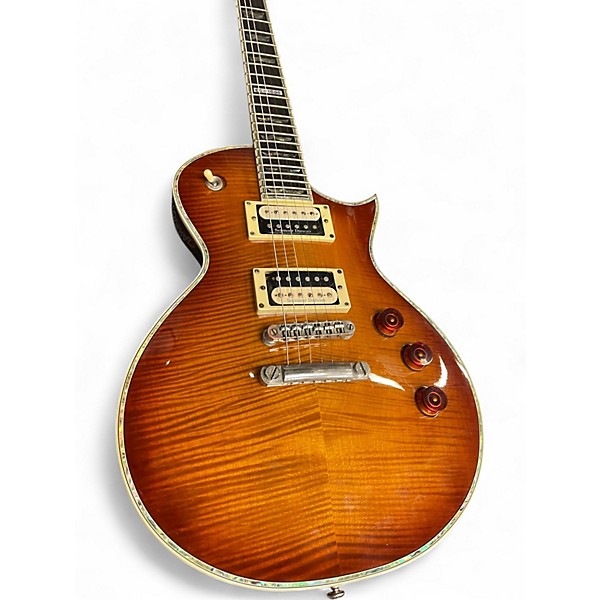 Used ESP LTD DELUXE Brown Sunburst Solid Body Electric Guitar