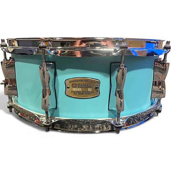 Used Yamaha 14X5.5 Stage Custom Snare Seafoam Green Drum