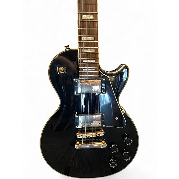 Used 2008 Epiphone Les Paul Custom Black Solid Body Electric Guitar